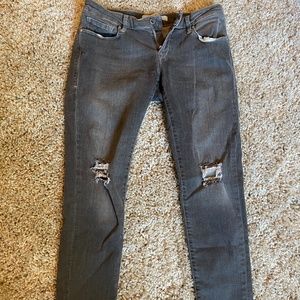 Gray Ripped Jeans